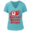 Women's Premium Deep V-Neck T-Shirt Thumbnail