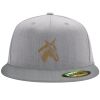 Flexfit 6210 Structured Flat Bill Fitted Hat Thumbnail