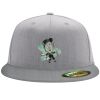 Flexfit 6210 Structured Flat Bill Fitted Hat Thumbnail