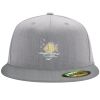 Flexfit 6210 Structured Flat Bill Fitted Hat Thumbnail