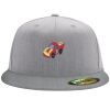 Flexfit 6210 Structured Flat Bill Fitted Hat Thumbnail