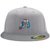 Flexfit 6210 Structured Flat Bill Fitted Hat Thumbnail