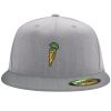 Flexfit 6210 Structured Flat Bill Fitted Hat Thumbnail
