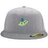 Flexfit 6210 Structured Flat Bill Fitted Hat Thumbnail